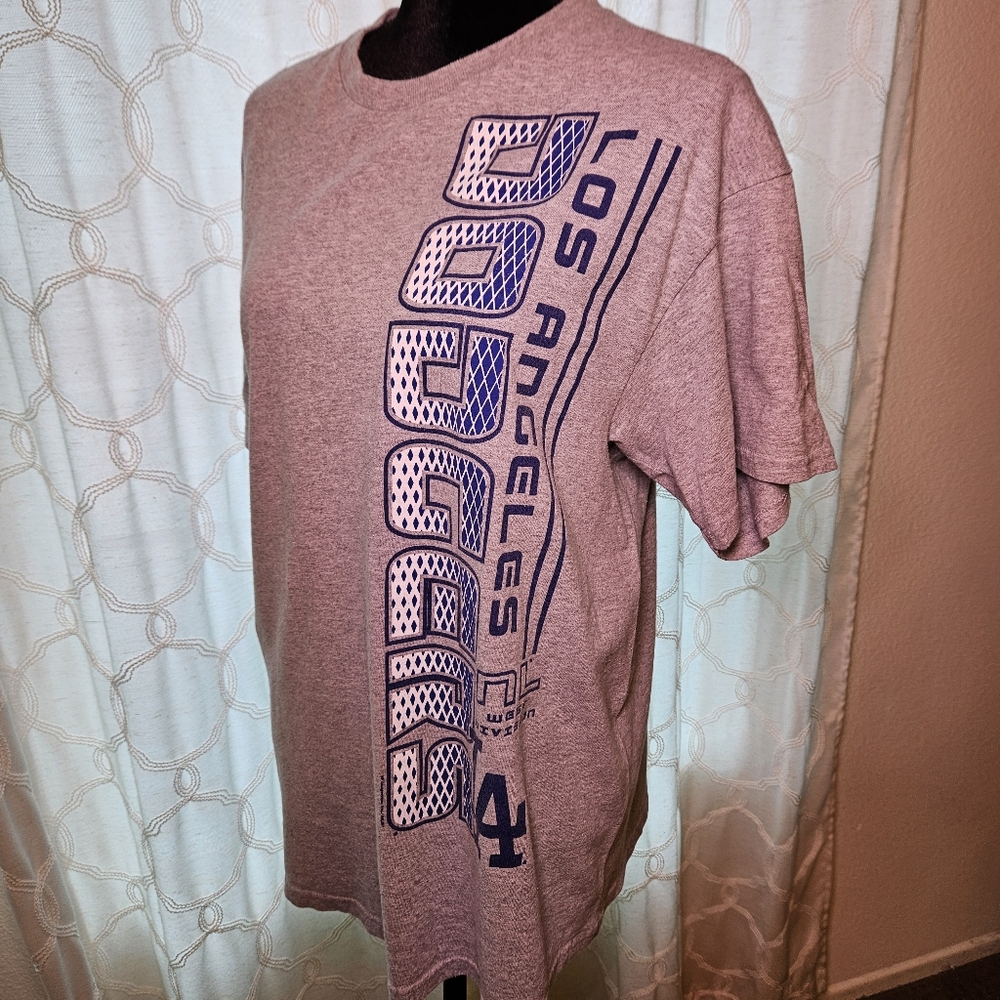 Gray Los Angeles Dodgers T-Shirt Genuine MLB Merch Size Large